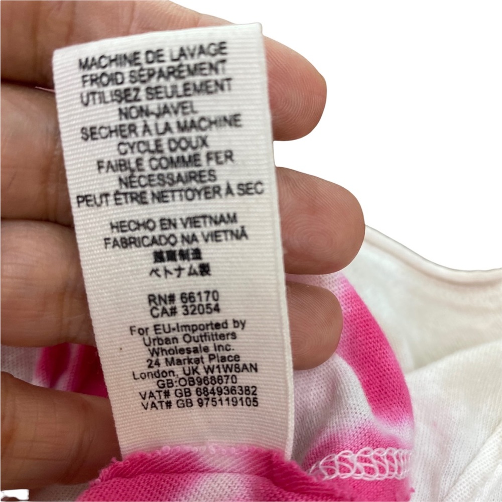 FREE PEOPLE Anytime tank top tie-dye hibiscus pink Extra Small - Picture 11 of 11